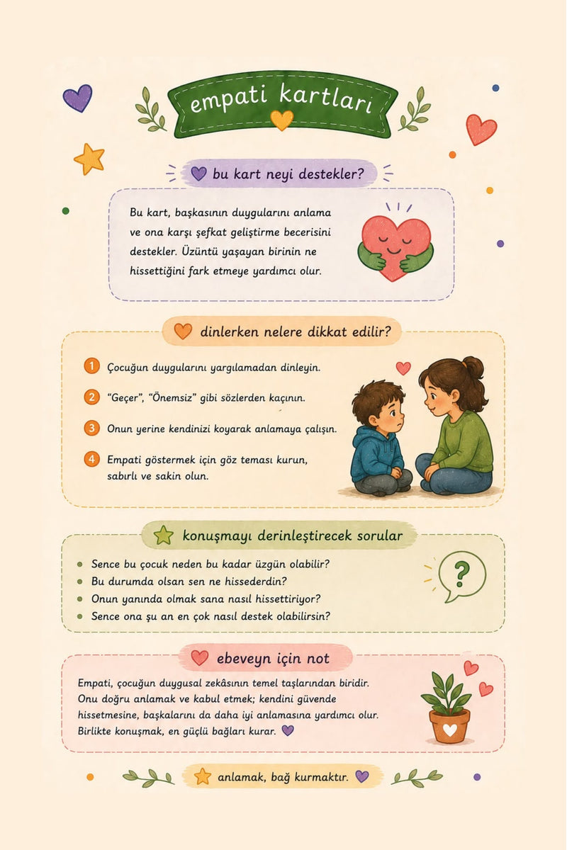 YUMO empati kartı arkası — bu kart neyi destekler